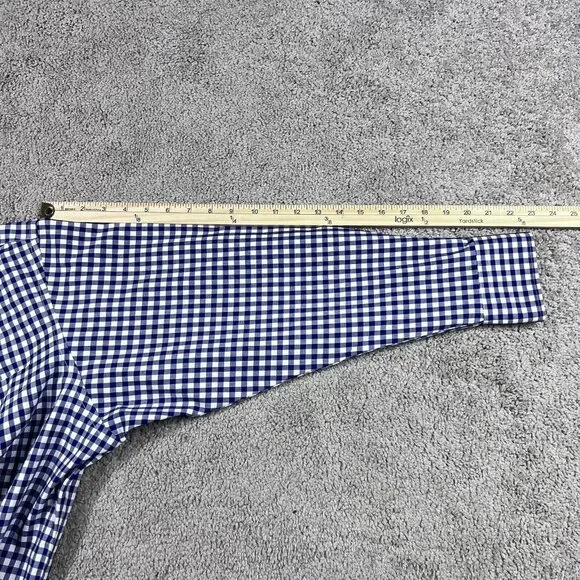 Lauren Ralph Lauren Plaid Button Down Shirt Blue White Men’s Size 16.5 / Large - Picture 6 of 7